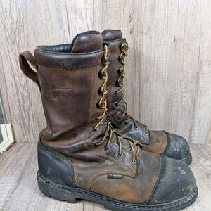 Men's Brown Leather Work Boots